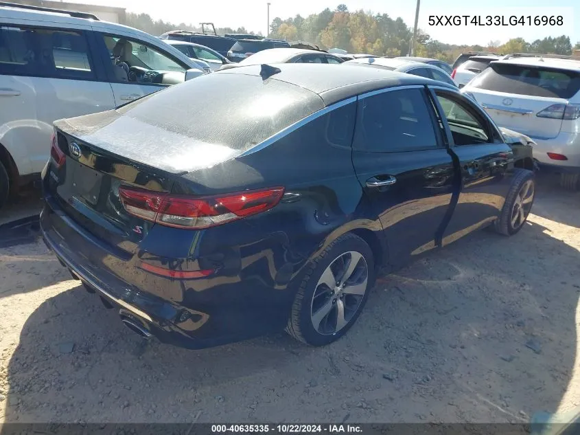 2020 Kia Optima S VIN: 5XXGT4L33LG416968 Lot: 40635335