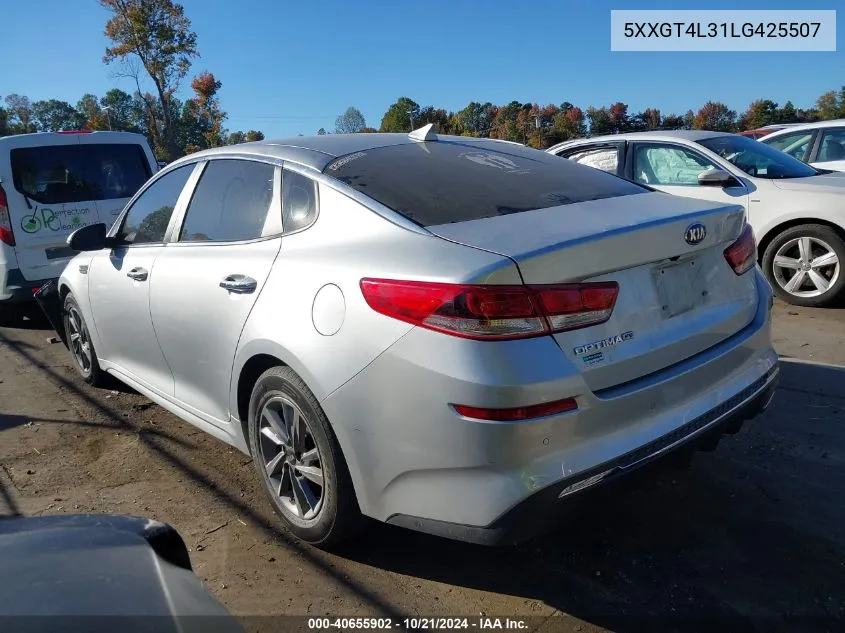 2020 Kia Optima Lx VIN: 5XXGT4L31LG425507 Lot: 40655902