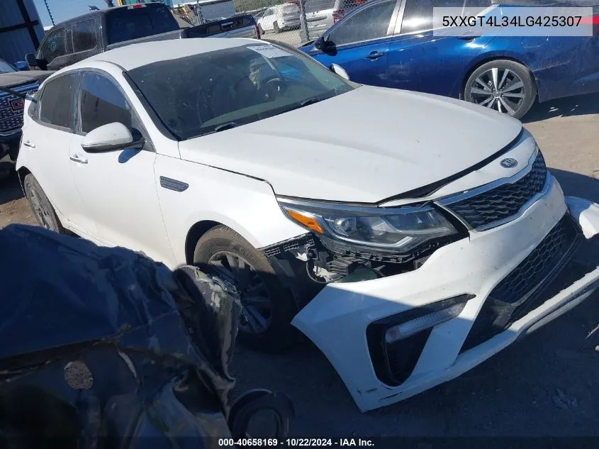 2020 Kia Optima Lx VIN: 5XXGT4L34LG425307 Lot: 40658169