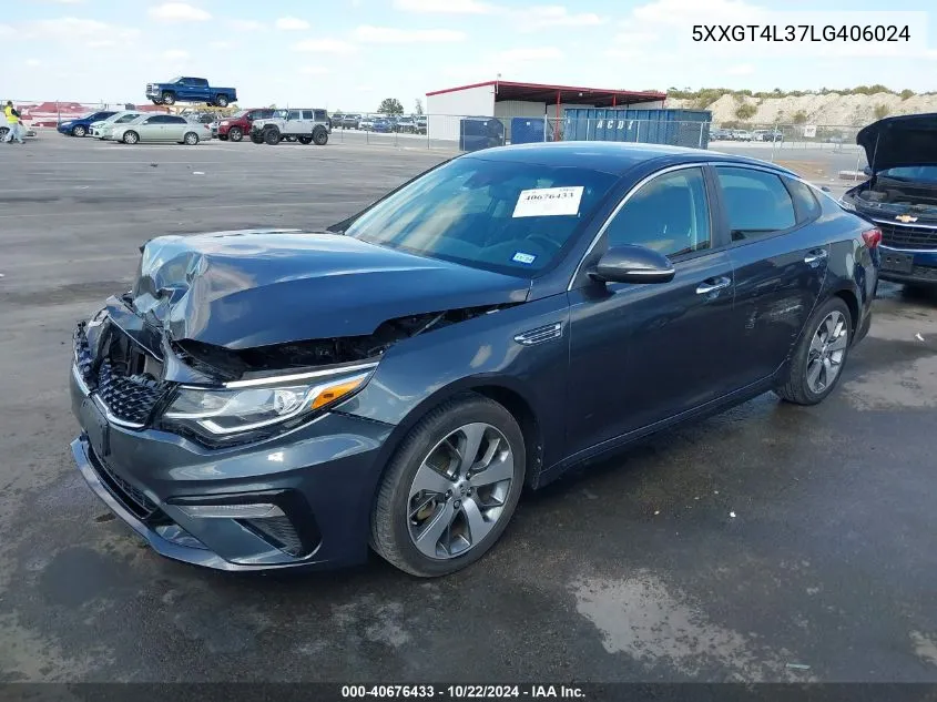 2020 Kia Optima S VIN: 5XXGT4L37LG406024 Lot: 40676433