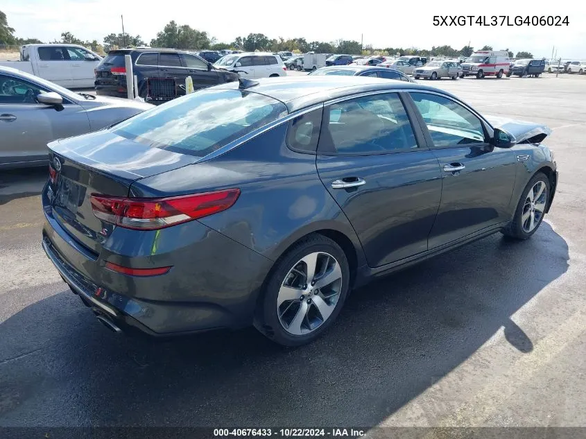 2020 Kia Optima S VIN: 5XXGT4L37LG406024 Lot: 40676433