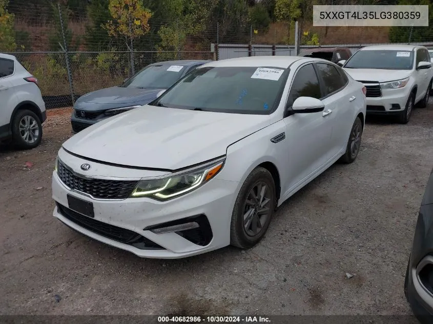 2020 Kia Optima Lx VIN: 5XXGT4L35LG380359 Lot: 40682986