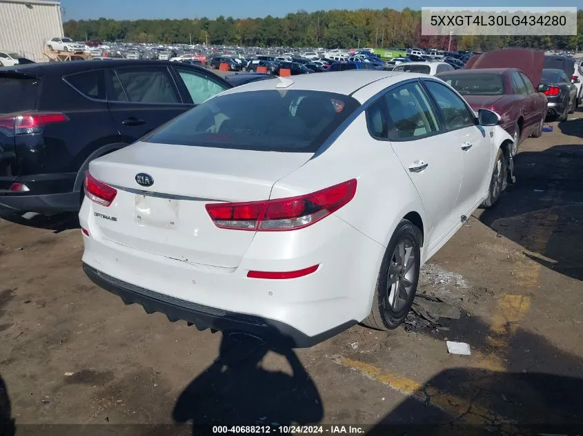 2020 Kia Optima Lx/S/Se VIN: 5XXGT4L30LG434280 Lot: 40688212