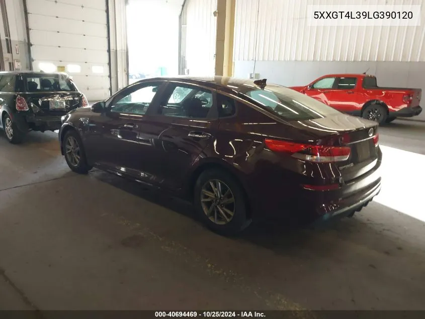 5XXGT4L39LG390120 2020 Kia Optima Lx