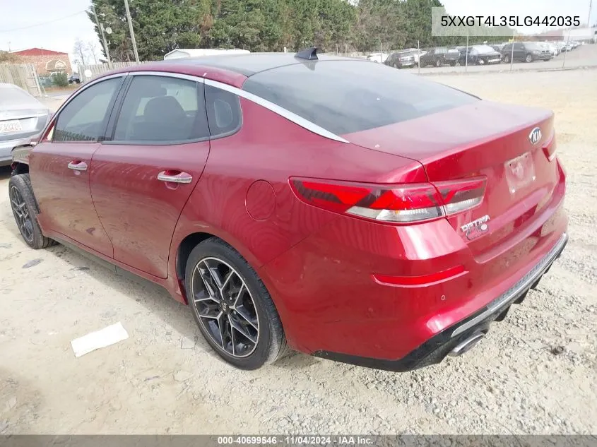 2020 Kia Optima Lx/S/Se VIN: 5XXGT4L35LG442035 Lot: 40699546