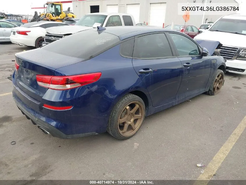 2020 Kia Optima Lx VIN: 5XXGT4L36LG386784 Lot: 40714974