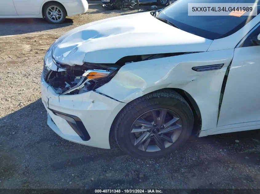 2020 Kia Optima Lx VIN: 5XXGT4L34LG441989 Lot: 40731348