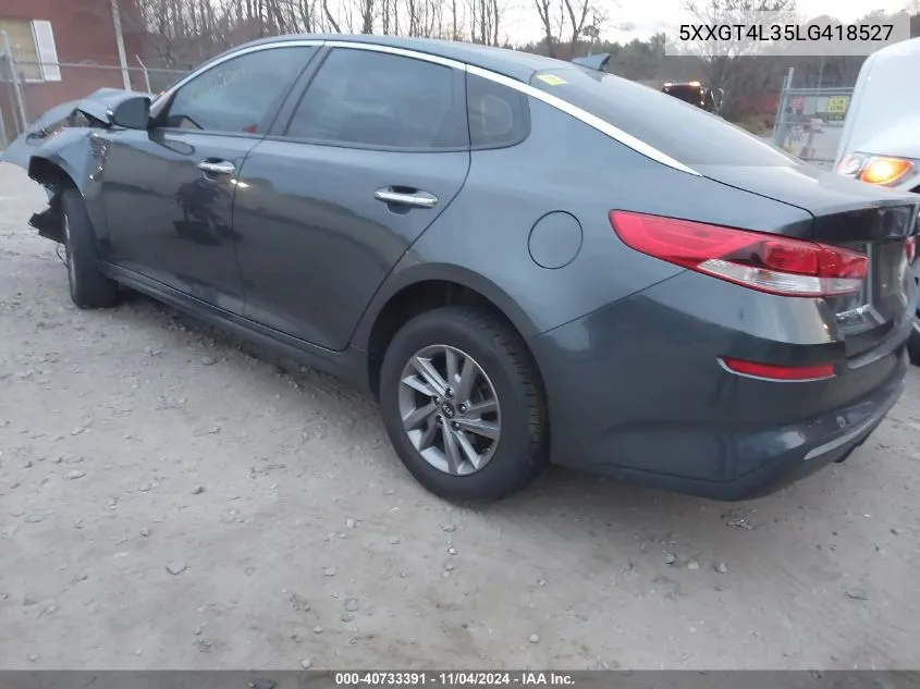 2020 Kia Optima Lx VIN: 5XXGT4L35LG418527 Lot: 40733391