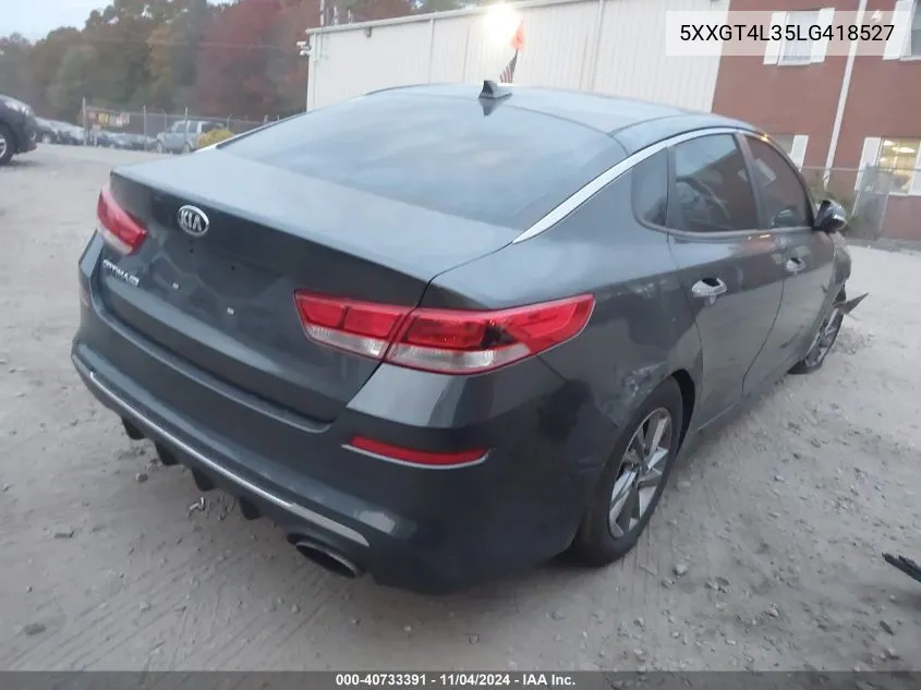 2020 Kia Optima Lx VIN: 5XXGT4L35LG418527 Lot: 40733391