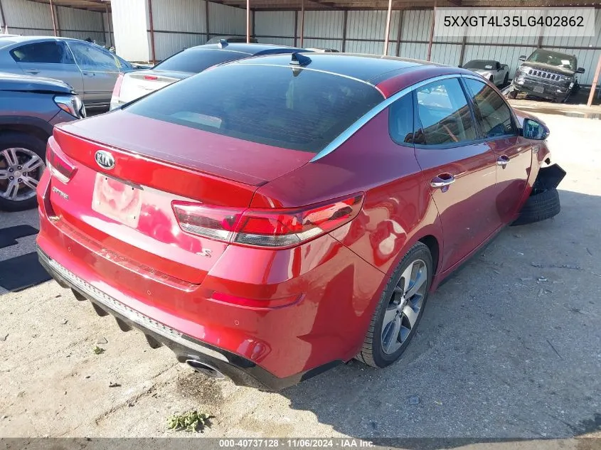 2020 Kia Optima S VIN: 5XXGT4L35LG402862 Lot: 40737128