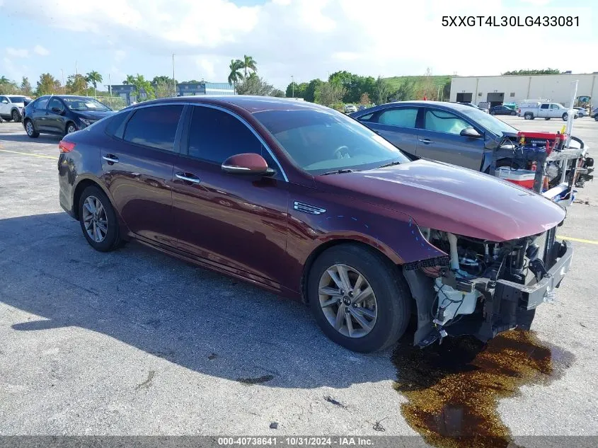 2020 Kia Optima Lx VIN: 5XXGT4L30LG433081 Lot: 40738641