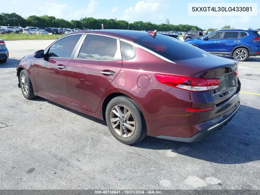 2020 Kia Optima Lx VIN: 5XXGT4L30LG433081 Lot: 40738641