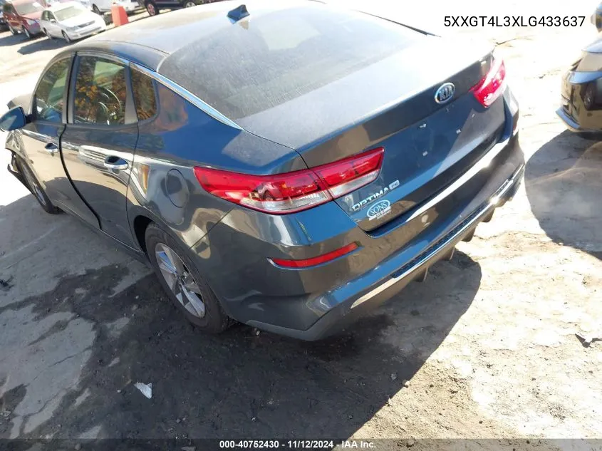 2020 Kia Optima Lx VIN: 5XXGT4L3XLG433637 Lot: 40752430