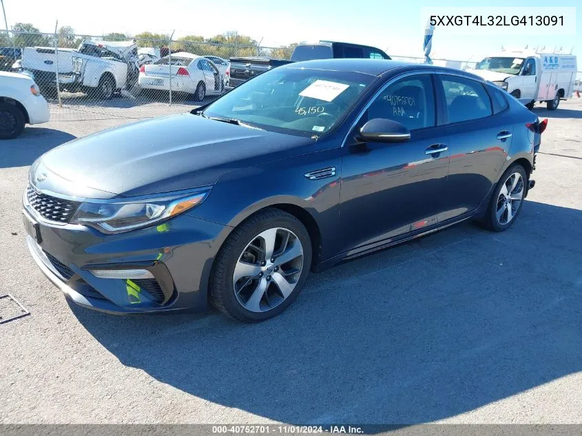 2020 Kia Optima S VIN: 5XXGT4L32LG413091 Lot: 40752701