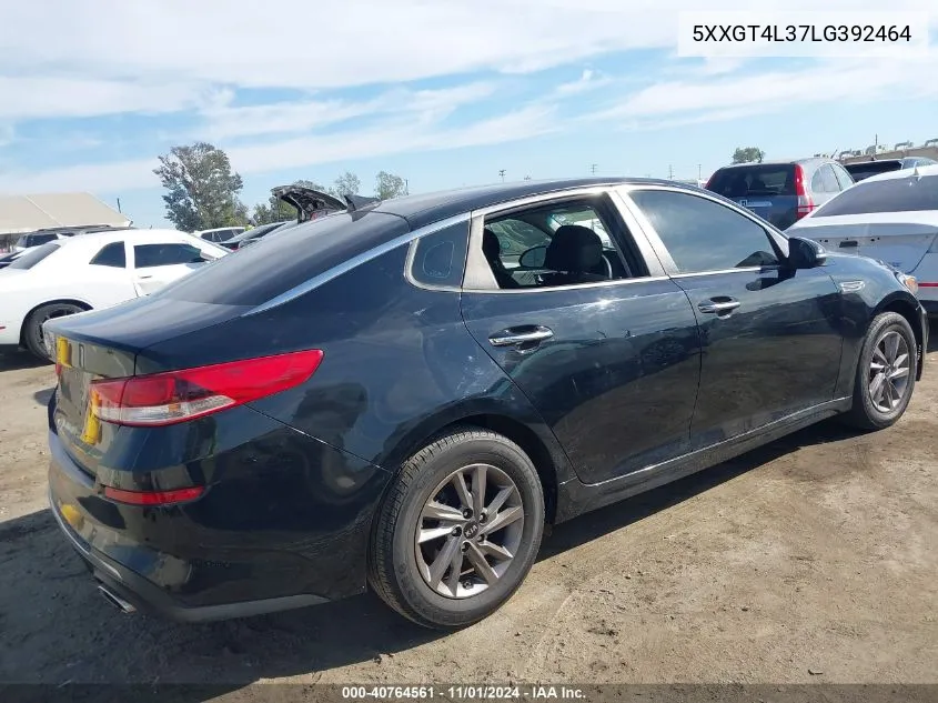 2020 Kia Optima Lx VIN: 5XXGT4L37LG392464 Lot: 40764561