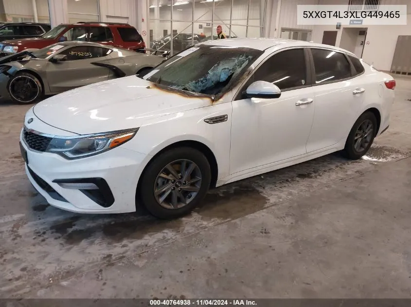 2020 Kia Optima Lx VIN: 5XXGT4L3XLG449465 Lot: 40764938