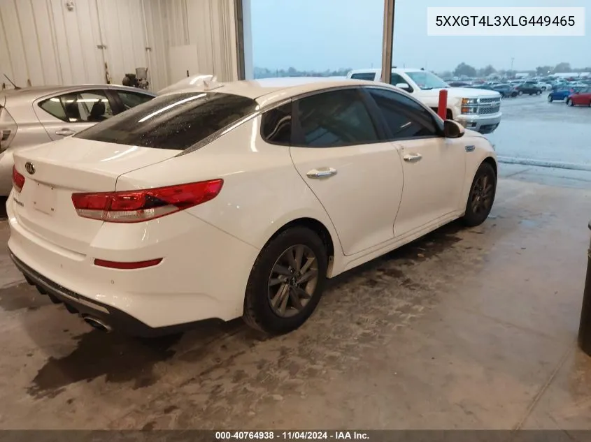 2020 Kia Optima Lx VIN: 5XXGT4L3XLG449465 Lot: 40764938