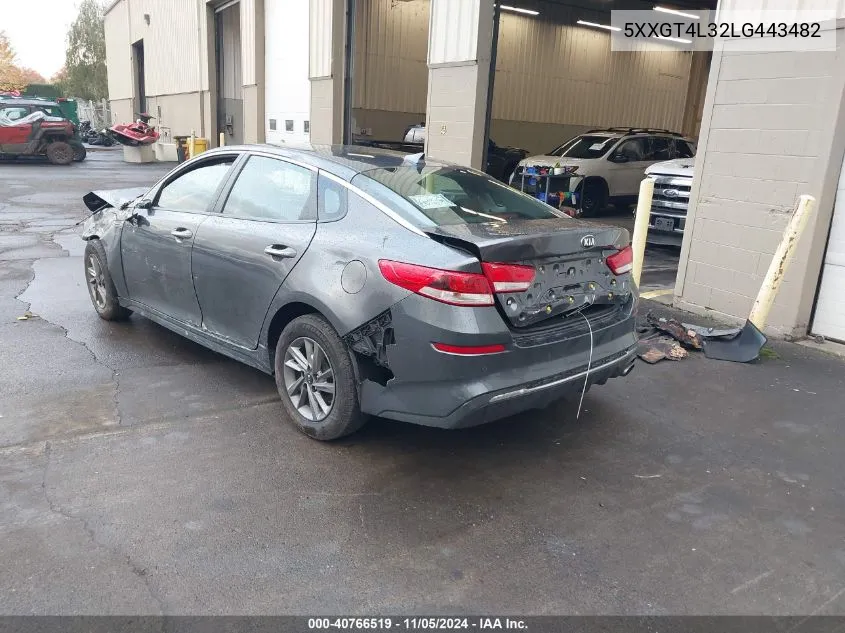 2020 Kia Optima Lx VIN: 5XXGT4L32LG443482 Lot: 40766519