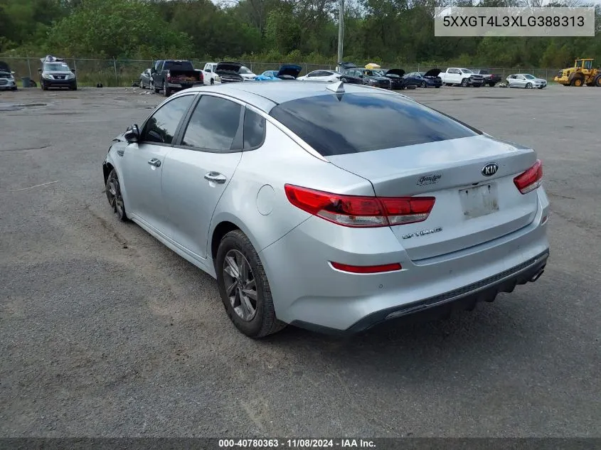 2020 Kia Optima Lx VIN: 5XXGT4L3XLG388313 Lot: 40780363