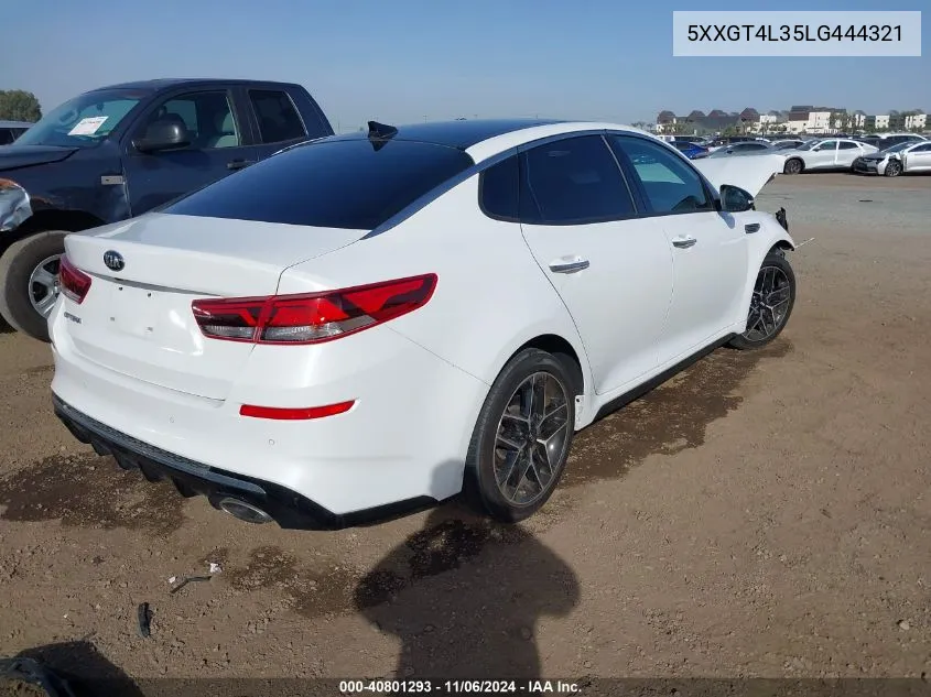 2020 Kia Optima Se VIN: 5XXGT4L35LG444321 Lot: 40801293