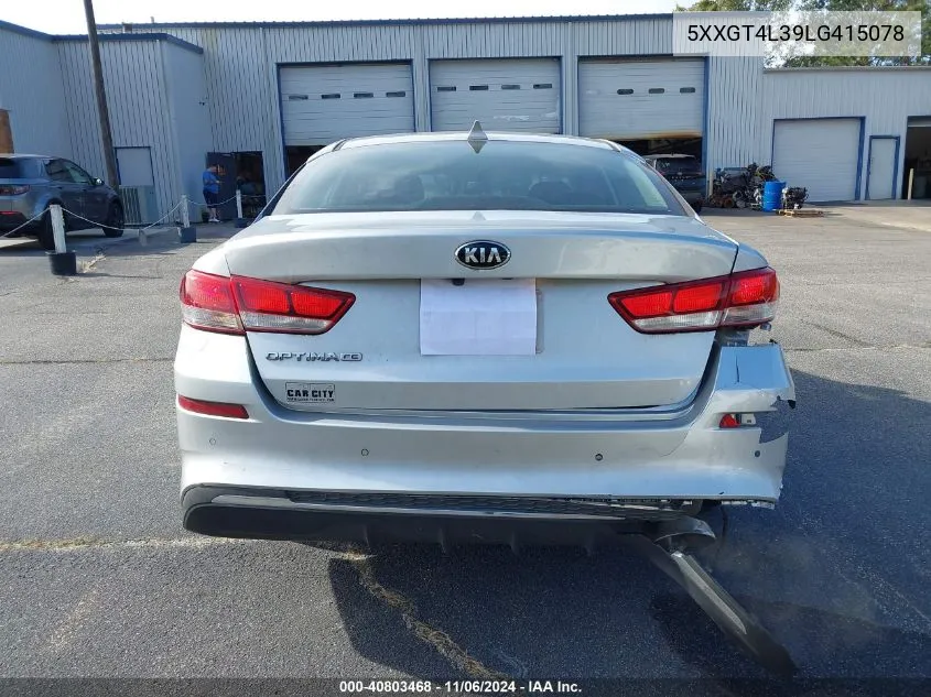 2020 Kia Optima Lx VIN: 5XXGT4L39LG415078 Lot: 40803468