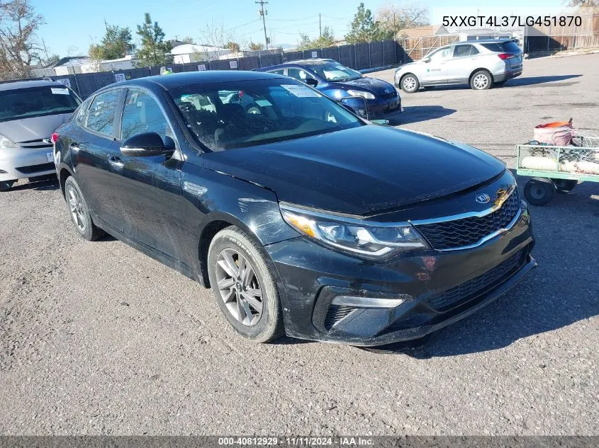 2020 Kia Optima Lx VIN: 5XXGT4L37LG451870 Lot: 40812929