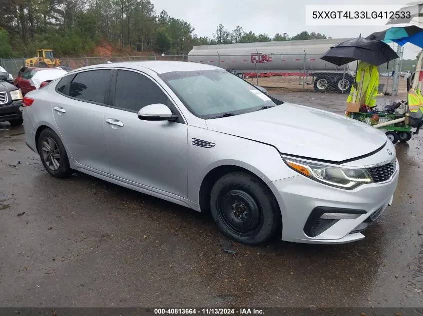 2020 Kia Optima Lx VIN: 5XXGT4L33LG412533 Lot: 40813664