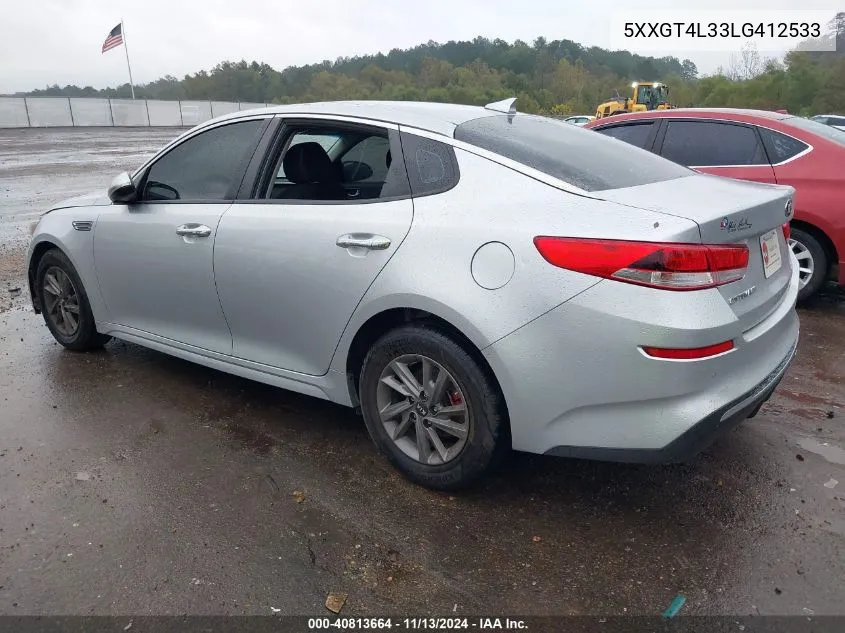 2020 Kia Optima Lx VIN: 5XXGT4L33LG412533 Lot: 40813664