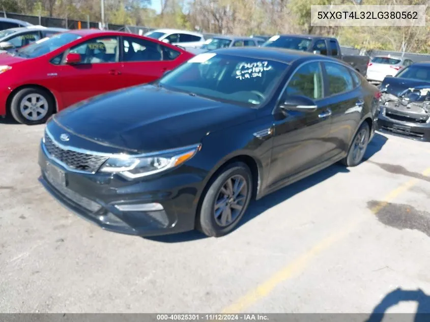 2020 Kia Optima Lx VIN: 5XXGT4L32LG380562 Lot: 40825301