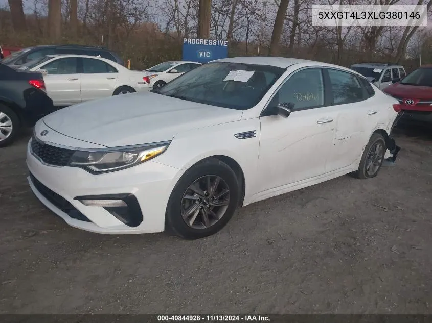 2020 Kia Optima Lx VIN: 5XXGT4L3XLG380146 Lot: 40844928