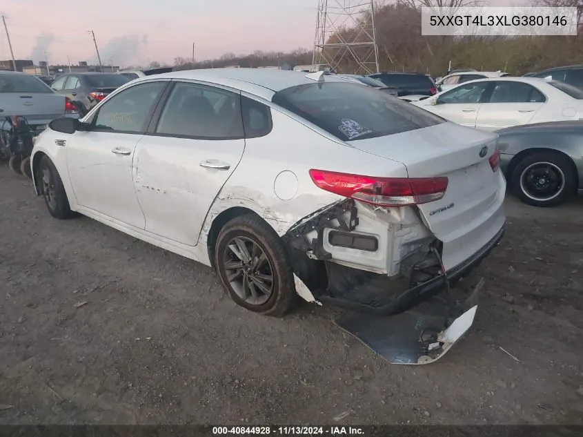 2020 Kia Optima Lx VIN: 5XXGT4L3XLG380146 Lot: 40844928