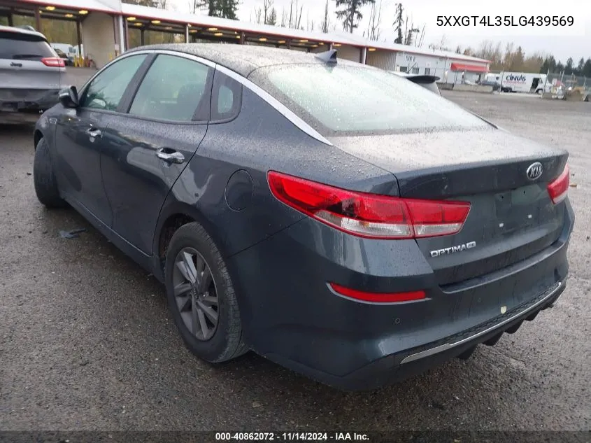 2020 Kia Optima Lx VIN: 5XXGT4L35LG439569 Lot: 40862072