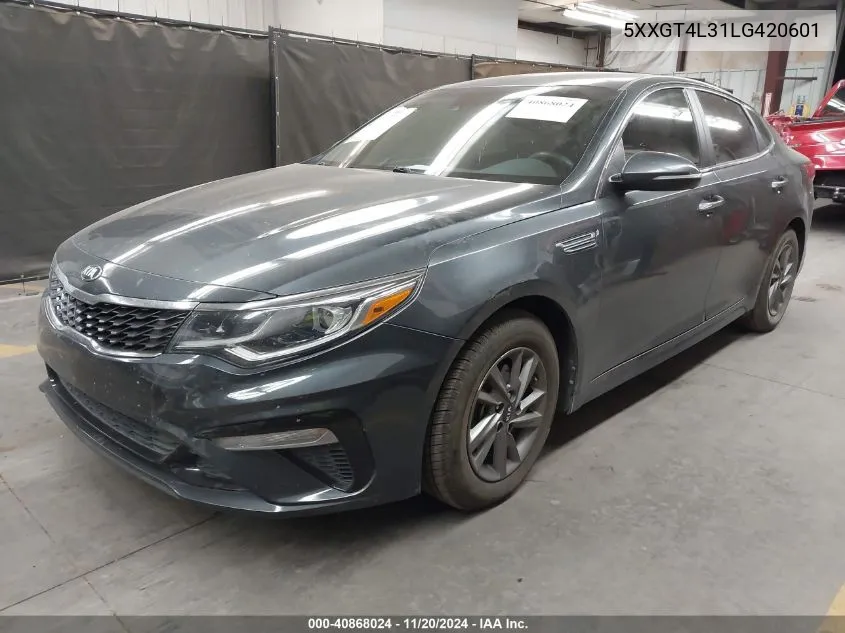 2020 Kia Optima Lx VIN: 5XXGT4L31LG420601 Lot: 40868024