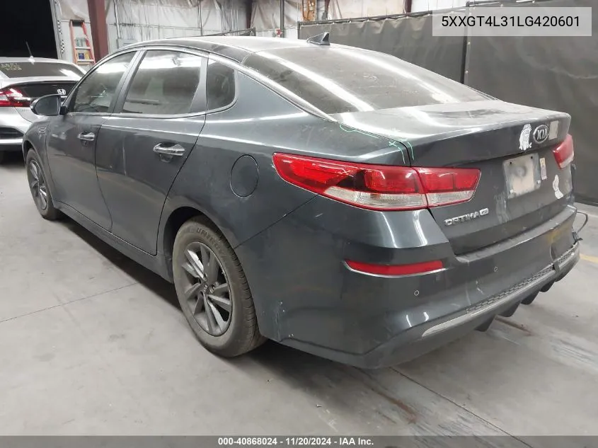 2020 Kia Optima Lx VIN: 5XXGT4L31LG420601 Lot: 40868024