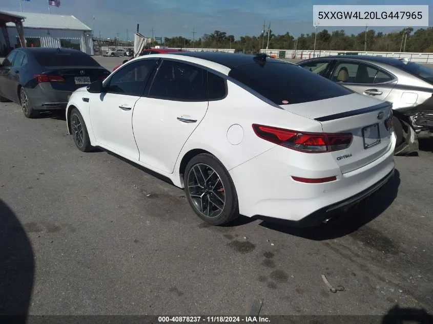 2020 Kia Optima Sx VIN: 5XXGW4L20LG447965 Lot: 40878237