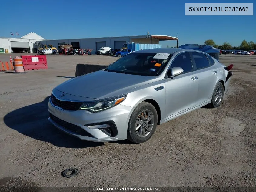 2020 Kia Optima Lx VIN: 5XXGT4L31LG383663 Lot: 40893071