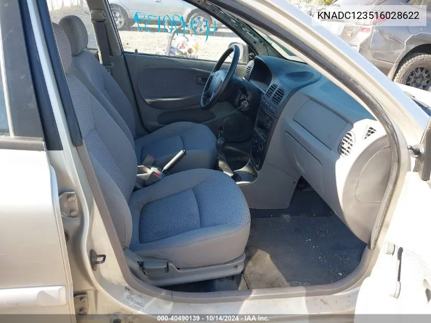 KNADC123516028622 2001 Kia Rio