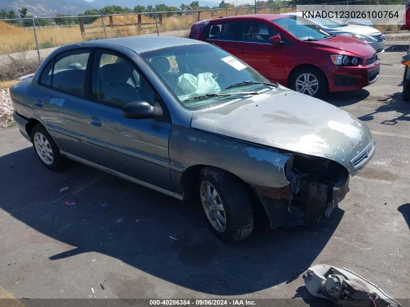 2002 Kia Rio VIN: KNADC123026100764 Lot: 40286384