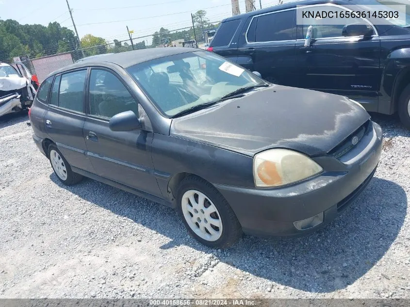 2003 Kia Rio Cinco VIN: KNADC165636145303 Lot: 40158656