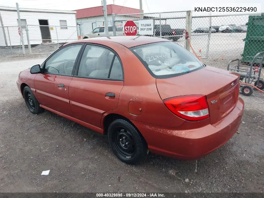 KNADC125536229490 2003 Kia Rio