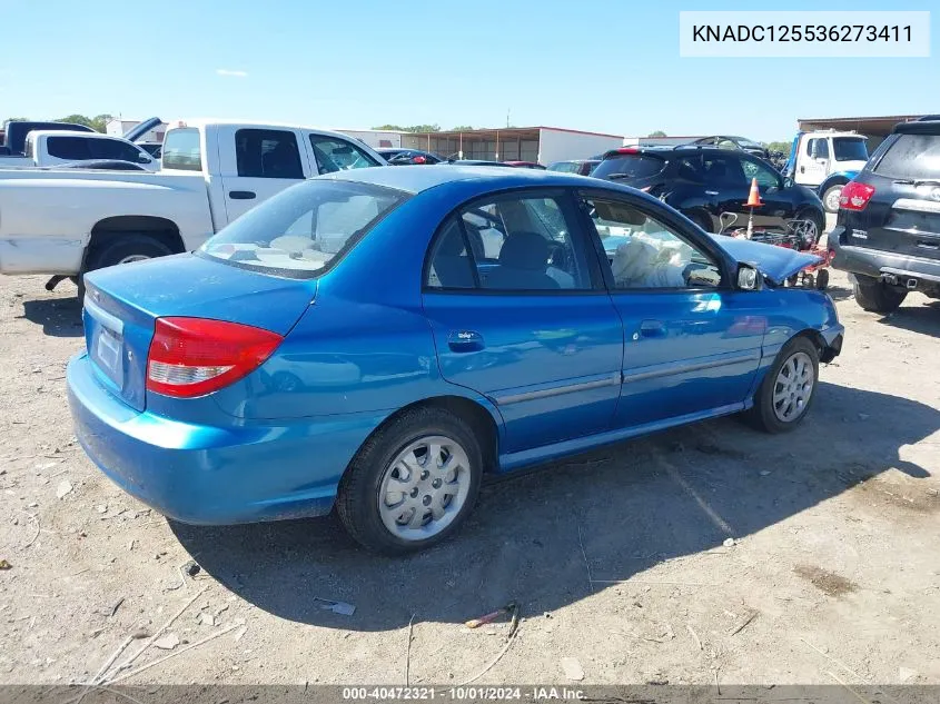 2003 Kia Rio VIN: KNADC125536273411 Lot: 40472321