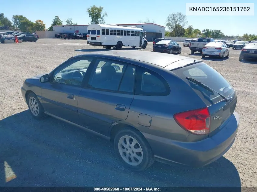 2003 Kia Rio Cinco VIN: KNADC165236151762 Lot: 40502960