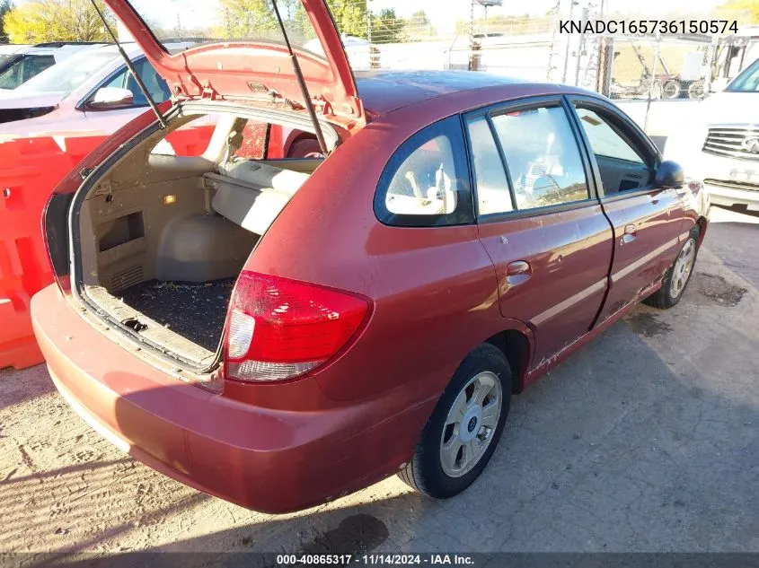 2003 Kia Rio Cinco VIN: KNADC165736150574 Lot: 40865317