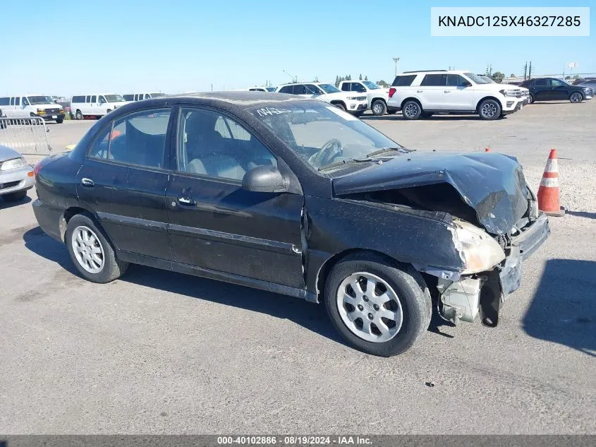 2004 Kia Rio VIN: KNADC125X46327285 Lot: 40102886