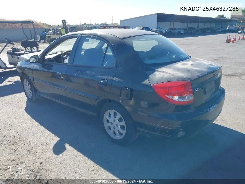 2004 Kia Rio VIN: KNADC125X46327285 Lot: 40102886