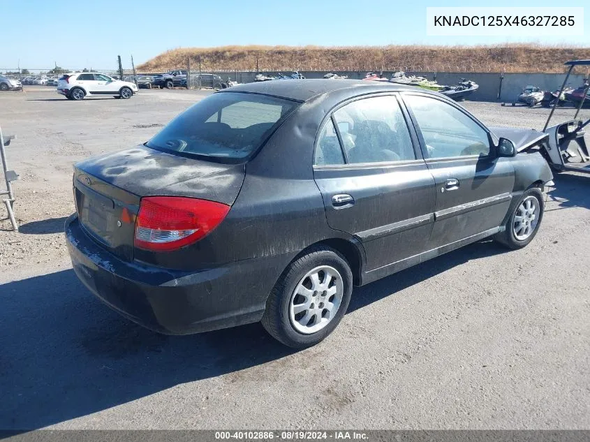 2004 Kia Rio VIN: KNADC125X46327285 Lot: 40102886