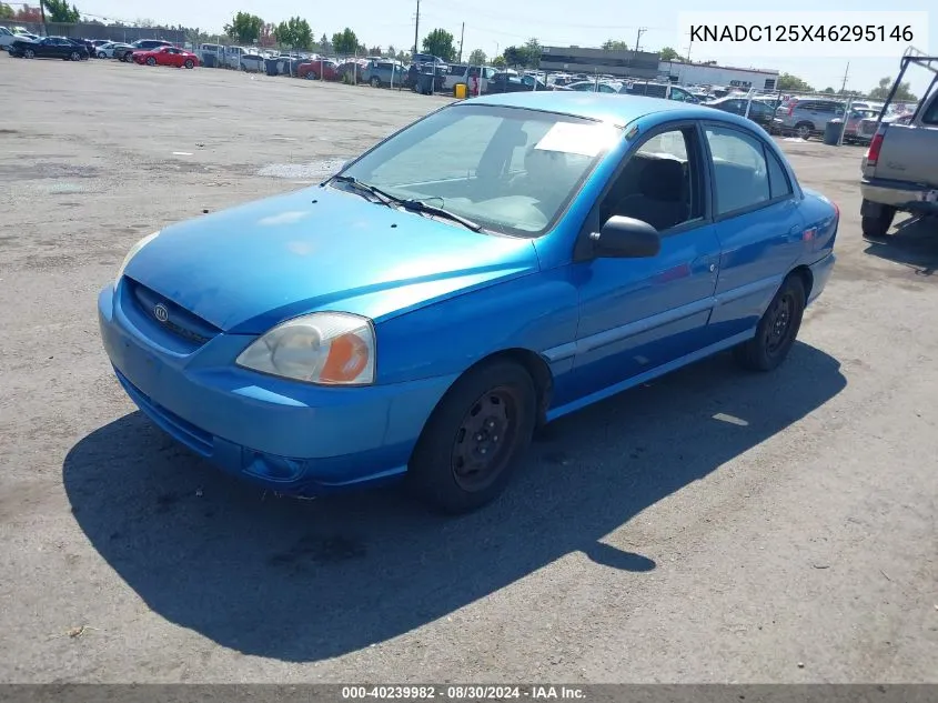 2004 Kia Rio VIN: KNADC125X46295146 Lot: 40239982