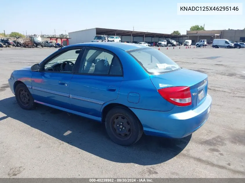 2004 Kia Rio VIN: KNADC125X46295146 Lot: 40239982