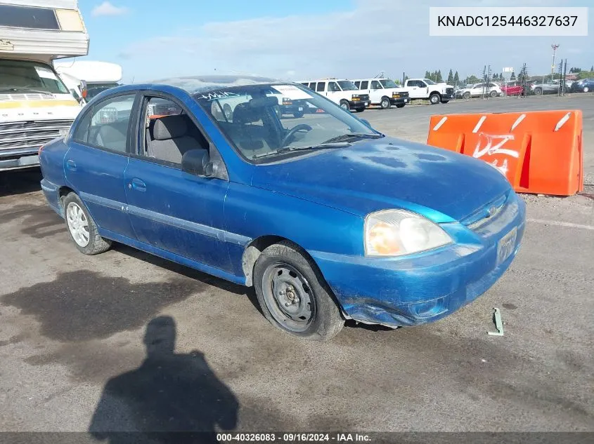 2004 Kia Rio VIN: KNADC125446327637 Lot: 40326083