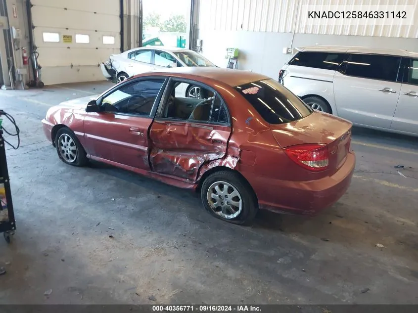 KNADC125846331142 2004 Kia Rio